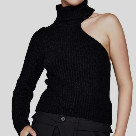 Bardot One Arm Turtleneck Knit Top - Picture 6 of 6